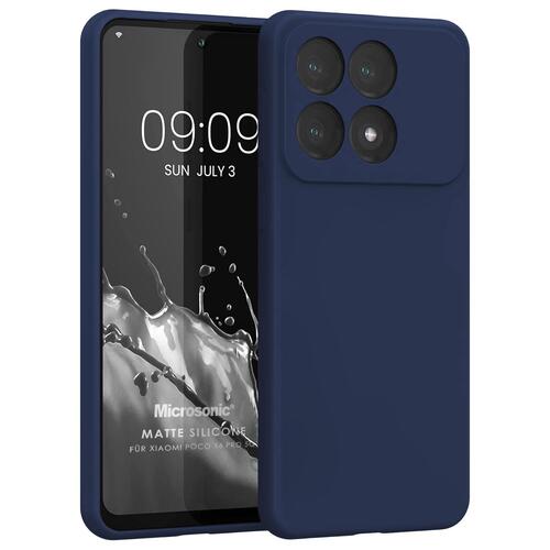 Microsonic Matte Silicone Xiaomi 14T Pro Kılıf Lacivert