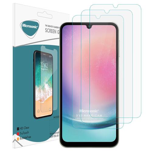 Microsonic Samsung Galaxy A24 Screen Protector Nano Glass Cam Ekran Koruyucu (3`lü Paket)