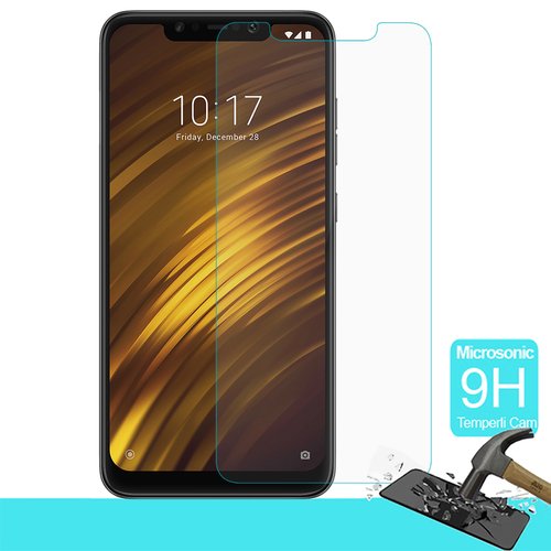 Microsonic Xiaomi Pocophone F1 Temperli Cam Ekran koruyucu Kırılmaz film