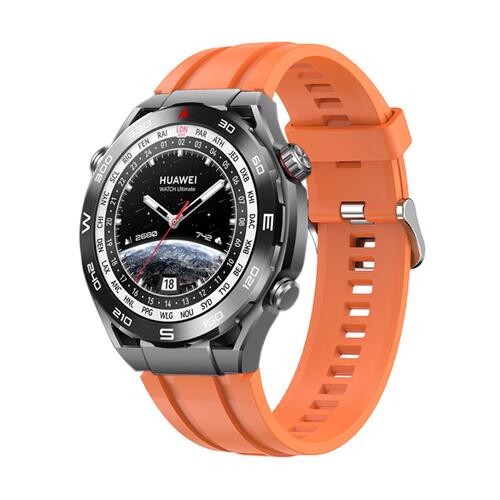 Microsonic Huawei Watch Ultimate 2 Kordon, Silicone Sport Band Turuncu