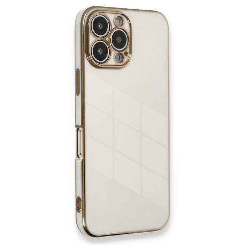 Microsonic Apple iPhone 16 Pro Max Kılıf Olive Plated Beyaz