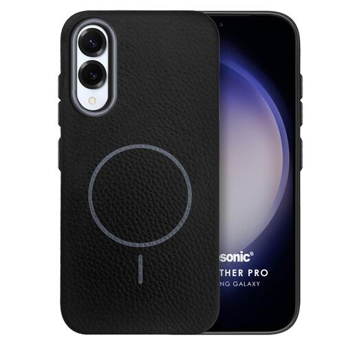 Microsonic Samsung Galaxy S25 Edge Kılıf MagLeather Pro Siyah