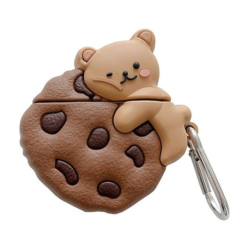 Microsonic AirPods 1. Nesil / 2. Nesil Kılıf Cartoon Figürlü Silikon Cookie Bear