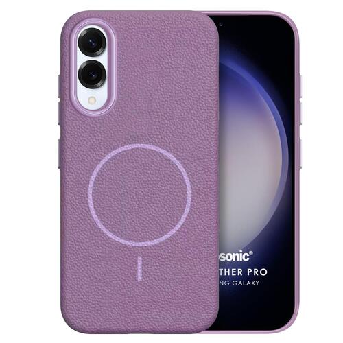 Microsonic Samsung Galaxy S25 Edge Kılıf MagLeather Pro Lila