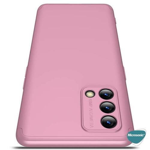 Microsonic Oppo A74 4G Kılıf Double Dip 360 Protective Siyah Gri