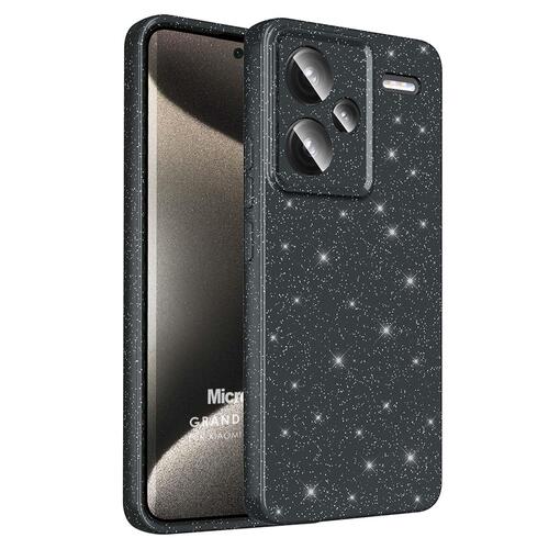 Microsonic Xiaomi Redmi Note 13 Pro Plus 5G Kılıf Grand Stardust Siyah