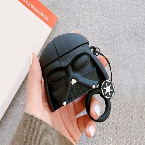 Microsonic AirPods 1. Nesil / 2. Nesil Kılıf Cartoon Figürlü Silikon Darth Vader