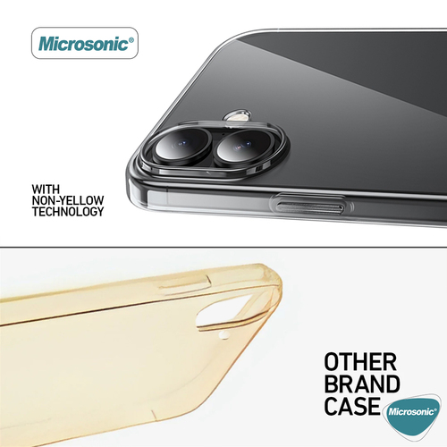 Microsonic Apple iPhone 17 Pro Kılıf Non Yellowing Crystal Clear Sararma Önleyici Kristal Şeffaf