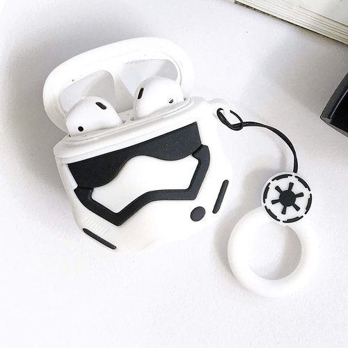 Microsonic AirPods 1. Nesil / 2. Nesil Kılıf Cartoon Figürlü Silikon Stormtrooper