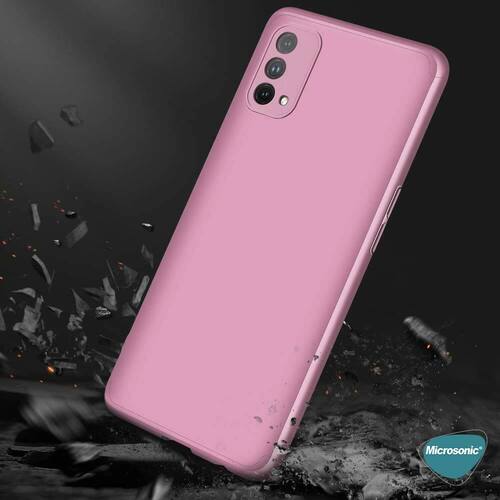 Microsonic Oppo A74 4G Kılıf Double Dip 360 Protective Rose Gold