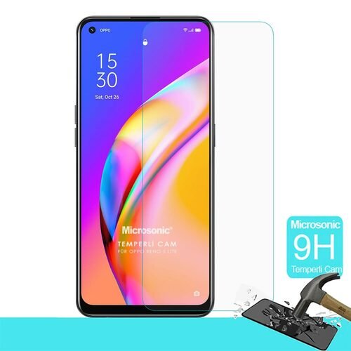 Microsonic Oppo Reno 5 Lite Tempered Glass Cam Ekran Koruyucu