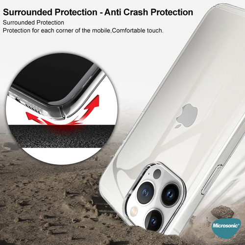 Microsonic Apple iPhone 17 Air Kılıf Non Yellowing Crystal Clear Sararma Önleyici Kristal Şeffaf