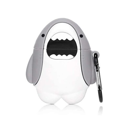 Microsonic AirPods 1. Nesil / 2. Nesil Kılıf Cartoon Figürlü Silikon Köpekbalığı