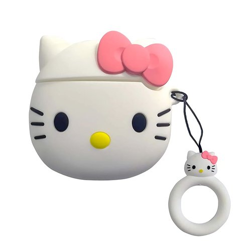 Microsonic AirPods 1. Nesil / 2. Nesil Kılıf Cartoon Figürlü Silikon Hello Kitty