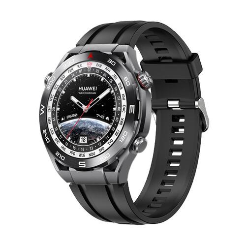 Microsonic Huawei Watch Ultimate 2 Kordon, Silicone Sport Band Siyah