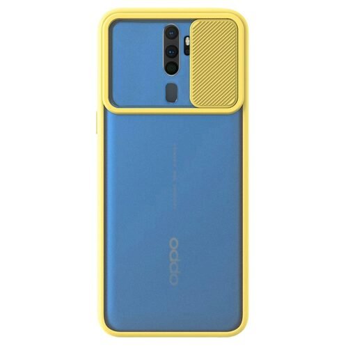 Microsonic Oppo A9 2020 Kılıf Slide Camera Lens Protection Sarı