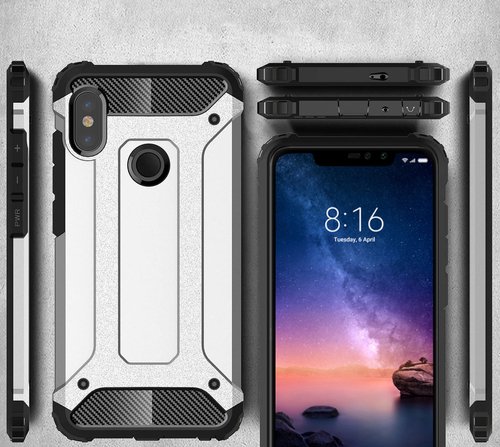 Microsonic Xiaomi Redmi Note 6 Pro Kılıf Rugged Armor Gold