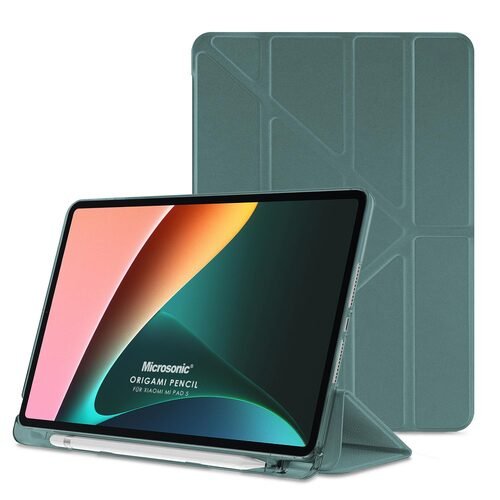 Microsonic Xiaomi Redmi Pad SE 8.7 Kılıf Origami Pencil Koyu Yeşil