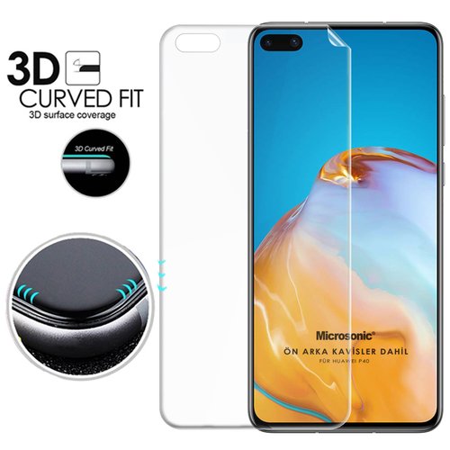 Microsonic Huawei P40 Ön + Arka Kavisler Dahil Tam Ekran Kaplayıcı Film