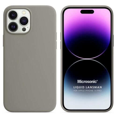 Microsonic Apple iPhone 14 Pro Kılıf Liquid Lansman Silikon Gri