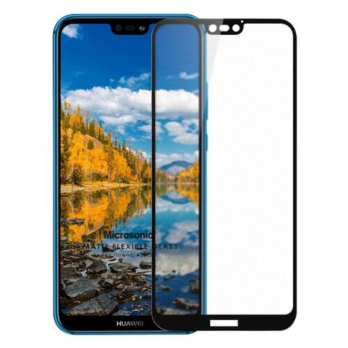 Microsonic Huawei P20 Lite Seramik Matte Flexible Ekran Koruyucu Siyah