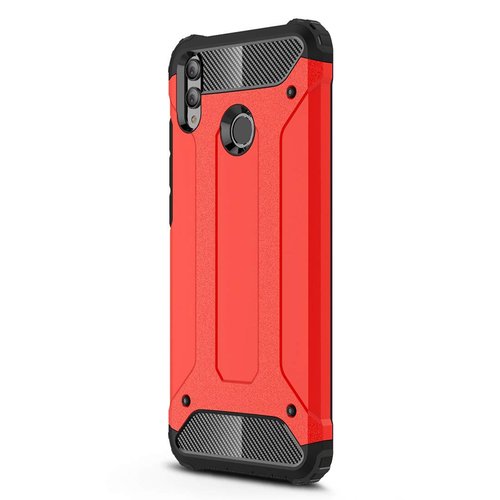 Microsonic Huawei Honor 8X Kılıf Rugged Armor Kırmızı