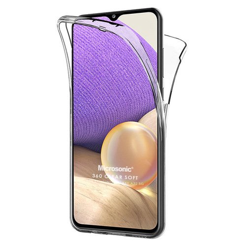 Microsonic Samsung Galaxy A32 5G Kılıf 6 Tarafı Tam Full Koruma 360 Clear Soft Şeffaf