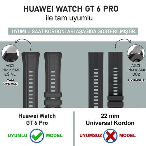Microsonic Huawei Watch GT 6 Pro 46mm Kordon, Silicone SwiftBands Petrol Yeşili