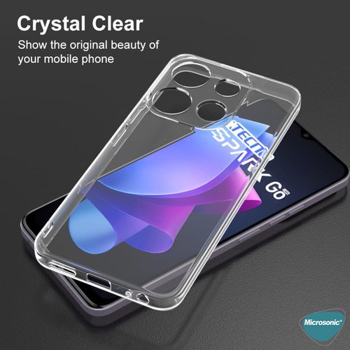 Microsonic TECNO Spark Go 2023 Kılıf Transparent Soft Şeffaf