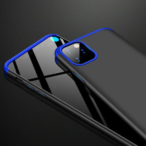 Microsonic Apple iPhone 11 Pro (5.8'') Kılıf Double Dip 360 Protective Siyah Mavi