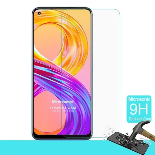 Microsonic Realme 8 Pro Tempered Glass Cam Ekran Koruyucu