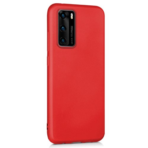 Microsonic Matte Silicone Huawei P40 Kılıf Kırmızı