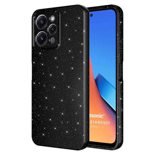 Microsonic Xiaomi Redmi 12 4G Kılıf Grand Stardust Siyah