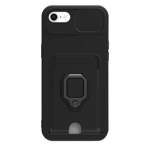 Microsonic Apple iPhone SE 2022 Kılıf Multifunction Silicone Siyah
