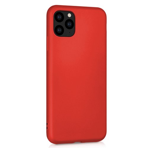 Microsonic Matte Silicone Apple iPhone 11 Pro Max (6.5'') Kılıf Kırmızı