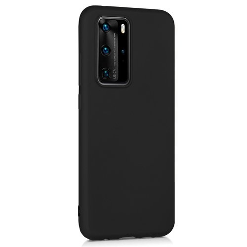 Microsonic Matte Silicone Huawei P40 Pro Kılıf Siyah