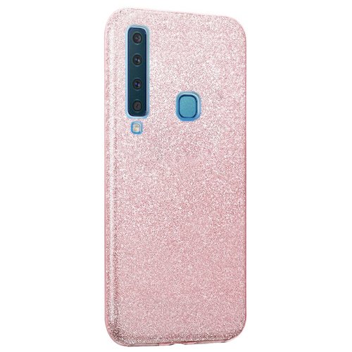 Microsonic Samsung Galaxy A9 2018 Kılıf Sparkle Shiny Rose Gold