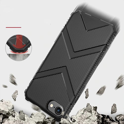 Microsonic Apple iPhone 8 Kılıf Diamond Shield Siyah
