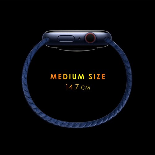 Microsonic Apple Watch SE 3 44mm Kordon, (Medium Size, 147mm) Knitted Fabric Single Loop Pride Edition