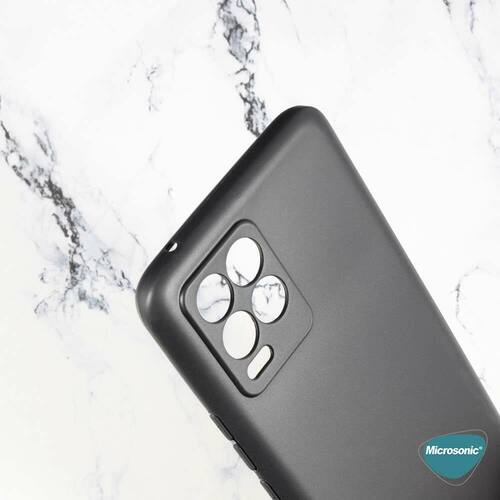 Microsonic Matte Silicone Realme 8 Kılıf Siyah