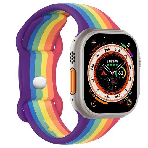 Microsonic Apple Watch SE 3 44mm Kordon ActiveFlex Wristband Pride Edition