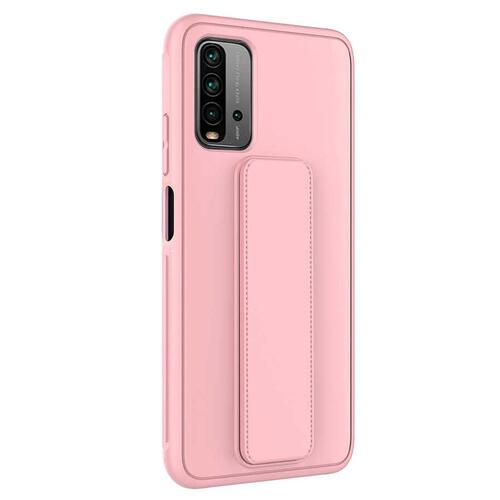 Microsonic Xiaomi Redmi 9T Kılıf Hand Strap Pembe