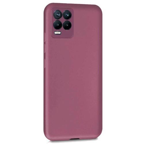 Microsonic Matte Silicone Realme 8 Pro Kılıf Mor