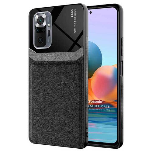 Microsonic Xiaomi Redmi Note 10 Pro Max Kılıf Uniq Leather Siyah