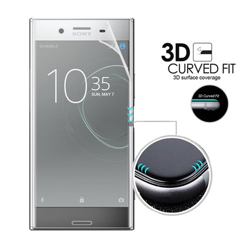 Microsonic Sony Xperia XZ Premium Kavisler Dahil Tam Ekran Kaplayıcı Şeffaf Koruyucu Film