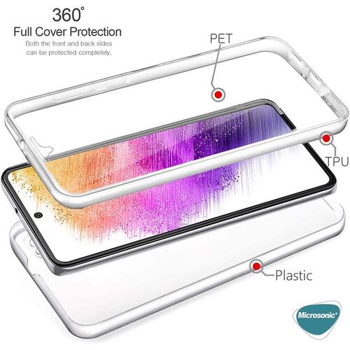 Microsonic Samsung Galaxy A36 Kılıf 6 Tarafı Tam Full Koruma 360 Clear Soft Şeffaf