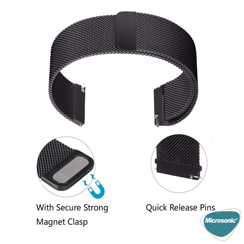 Microsonic Xiaomi Watch 5 Milanese Loop Kordon Siyah
