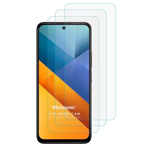 Microsonic Xiaomi Poco M6 Pro 5G Screen Protector Nano Glass Cam Ekran Koruyucu (3`lü Paket)