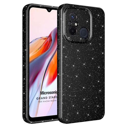 Microsonic Xiaomi Redmi 12C Kılıf Grand Stardust Siyah