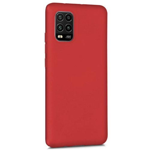 Microsonic Matte Silicone Xiaomi Mi 10 Lite Kılıf Kırmızı